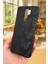 Xiaomi Redmi 9 Uyumlu Siyah Kelebek Desenli Silikon Darbe Emici Klasik Korumalı Rubber Kılıf 4