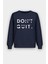 Kadın Şardonlu Slogan Baskılı Oversize Sweatshirt 1