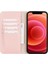 Apple iPhone 12 Pro Max Uyumlu Deri Cüzdanlı Kılıf Nu2 Pembe 2