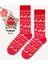 Noel Kırmızı Geyik Yıldızlı Kutu Renkli Çorap 1