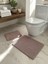 2'li Toz Pembe Banyo Paspas Takımı – Klozet Takımı (Kaymaz Tabanlı), 40X50 & 50X90 cm 1