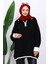 Siyah Gömlek Yaka Fermuarlı Triko Tunik 1