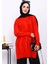 Kırmızı Bisiklet Yaka Soğuk İplik Triko Tunik 1