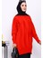 Kırmızı Bisiklet Yaka Soğuk İplik Triko Tunik 3