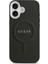 iPhone 17 Uyumlu Kılıf Guess Lisanslı M-Safe Şarj Özellikli Klasik Yazı Logolu Pu Deri Kapak Siyah 3