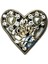 Eco Lounge Taşlı Kalp Broş, Kutu, Sandık Süsü - Nikel, 10 Adet 1
