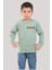 Erkek Çocuk 3-8 Yaş Speed Baskılı Şardonlu Sweatshirt 224473 Çağla Yeşili 3