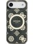 iPhone 17 Air Uyumlu Kılıf Guess Lisanslı M-Safeli Iml Peony ve 4g Desenli Klasik Logolu Kapak Siyah 3