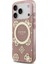 iPhone 17 Pro Max Uyumlu Kılıf Guess Lisanslı M-Safeli Iml Peony ve 4g Desenli Klasik Logolu Pembe 2