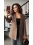 Kahve Kazayağı Tek Düğme Blazer Ceket 1