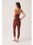 x Ece Bordo Yüksek Bel Spor Tayt Mono Leggings 5
