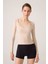 x Ece Bej Melanj Uzun Kollu U Yaka Spor Bluz Scoop Neck Top 14