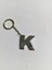 K Harfi Plastik Krom Kaplama Anahtarlık- Harf Çanta Süsü 2