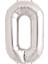 Gümüş Rengi Folyo Rakam Balon 1 Metre 1