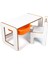 Tek Kişilik Çocuk Oyun, Aktivite ve Etkinlik Masası, Beyaz-Turuncu, 18MM 1.sınıf Mdf 1