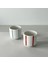 2'li El Yapımı Seramik Kırmızı ve Mavi Çizgili Modern Bardak Minimal Mug 2