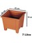 SY-5846 Dekoratif Plastik Kare Ayaklı Saksı 7 Lt Kiremit 6 Adet 2