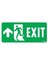 Exit Yukarı Sol Ok Işaretli Uyarı Levhası 17,5X25 KOD:956 1