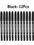 6/12 Pcs Çift Ucu Kalıcı Marker Siyah/mavi/kırmızı Yağ Işaretleyici Kalem Ince Nid Marker Mürekkep Kırtasiye Okulu Ofis Malzemeleri Renk: SIYAH-12PCS (Yurt Dışından) 1