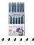Pigment Liner Mikron Kalem Seti Manga Işaretçileri Iğne Kalem Sanat Fırçası El Boyaması Kanca Çizgi Kalemleri Çizim Fineliner Çizim Istasyona: 6pcs Set (Yurt Dışından) 1