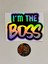 I'm The Boss - Araba Motosiklet Kask Laptop Cam Etiket Baskı Sticker 10,5X8CM 1