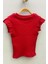 Kız Çocuk Fırfırlı Kaşkorse Kol Detaylı Bluz 3292 Kırmızı 5