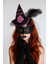 Halloween Cadılar Bay.mor Siyah Güllü Mini Şapka 6