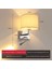 Otel Tipi Duvar Apliği LED Okuma Kollu Kumaş Abajur Modern Duvar Lambası – 4 Renk Seçeneği 2