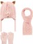 1-4 Yaş Kız Çocuk 3'lü Takım Atkı, Bere ve Eldiven Set 1