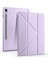 Galaxy Tab S10 Lite Kılıf Zore Tri Folding Kalem Bölmeli Standlı Kılıf-Lila + Cam 2