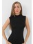 2 Adet Siyah Bambu Kadın Balıkçı Yaka Sıfır Kol Body Boğazlı Kolsuz Badi 9