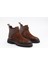 Erkek Kalın Tabanlı Bot 2 Bağlı Kahve Nubuk Deri 1