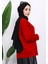Kırmızı Bisiklet Yaka Yumuşak Dokulu Oversize Triko Kazak 4