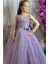 Kız Çocuk Tarlatanlı Gelinlik 2164 Mor 8
