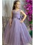 Kız Çocuk Tarlatanlı Gelinlik 2164 Mor 9
