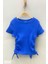 Mojo Kız Çocuk Yandan Bağlamalı Kaşkorse Kısa Kollu Body 3713 Mavi 4