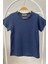 Unisex Çocuk Basic Kısa Kol T-shirt 5203 Lacivert 3