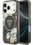 iPhone 17 Pro Kılıf Guess Lisanslı M-Safeli Simli Çiçek Desenli Metal Kamera Çerçeveli Kapak Siyah 1
