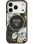 iPhone 17 Pro Kılıf Guess Lisanslı M-Safeli Simli Çiçek Desenli Metal Kamera Çerçeveli Kapak Siyah 3