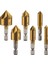 6 Pcs 1/4inch Hex Shank Counterk Matkap Bitler Merkez Punch Seti Hss 5 Flüt Konuşma 90 Derece Merkez Punch Tool Sets (Yurt Dışından) 1