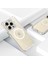 apple iPhone 15 Pro Max Uyumlu Simli Magsafe Şarj Özellikli Şeffaf Sert Pc Sararmaz Kılıf 3