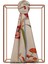 Ipekevi Desenli Ipek Şal - Amaryllis Desenli - Krem 1