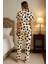 Leopar Baskılı Düğmeli Yazlık Pijama Takımı 4