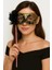 Lüks Taşlı Saplı Maskeli Balo Maskesi Siyah Renk 35 cm (5324) 1