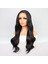 Siyah Uzun Hafif Dalgalı Fiber Sentetik Tül Peruk 3