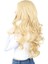 Yoğun Dalgalı Fiber Sentetik Uzun Perçemsiz Peruk / Sarı 3