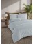Line %100 Pamuk Ranforce Akay Açık Mavi Ipliği Boyalı Nevresim Takımı Tek Kişilik - 160X220 cm 2