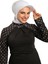 Beyaz Pratik Hazır Geçmeli Şapkalı Tesettür Eşarp Viskon Düz 2513_42 1