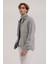 Gri Slim Fit Gömlek Yaka Mont 6