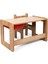 Tek Kişilik Çocuk Oyun, Aktivite ve Etkinlik Masası, Ceviz-Kırmızı, 18MM 1.sınıf Mdf 3